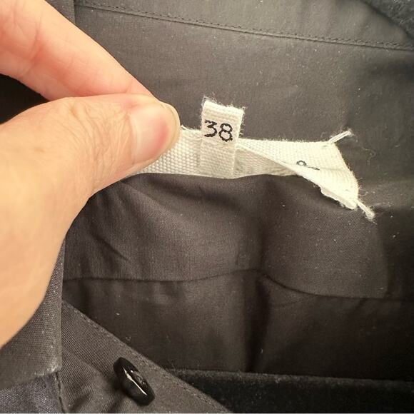 Maison Margiela MM4 Basic Tie Front Shirt Black IT 38 - Picture 7 of 10